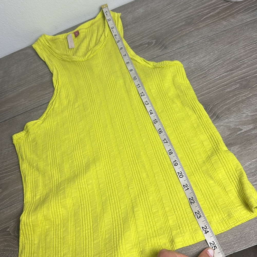 Pilcro Neon Yellow Ribbed Tank Top - Picture 8 of 8